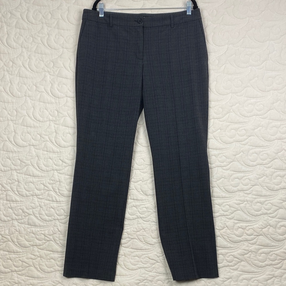 Hilary Radley Dress Pmats Dark Gray Plaid Size 14